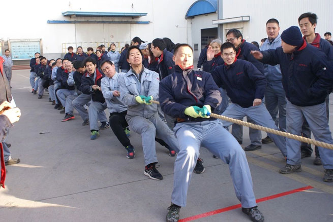 Tug of War Competition Was Held to Celebrate the Coming Chinese New Year.